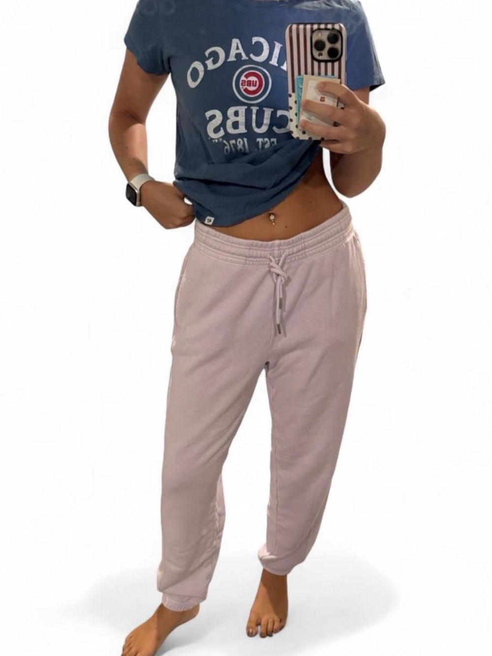 Aerie Women’s Small Lavender Sweatpants with Drawstring waist and tapered fit